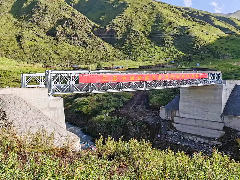 CB 100 Bailey Bridge جسر بيلي المجلفن ذو الصف المزدوج والطبقة الواحدة
