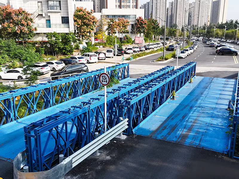 CB 200 Bailey Bridge جسر بيلي المقوى ذو المسارين والطبقة المزدوجة والصف المزدوج