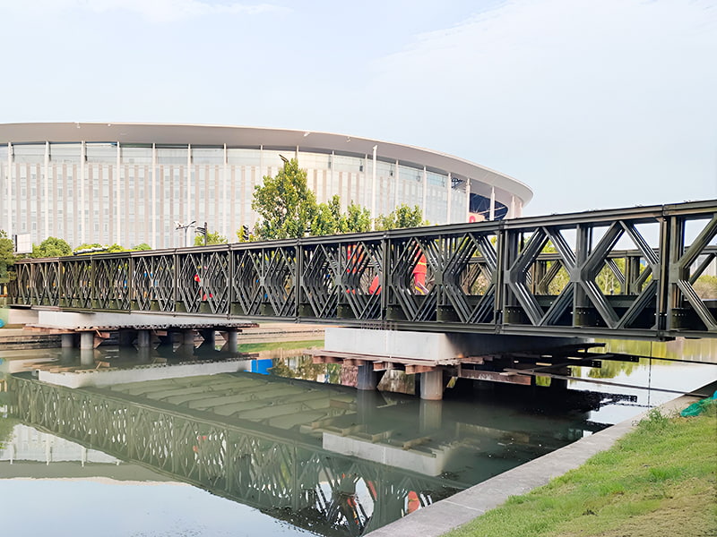 CB 200 Bailey Bridge جسر بيلي المقوى بأربعة صفوف وطبقة واحدة