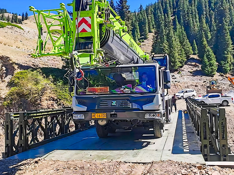 جسر بيلي CB100 جسر بيلي ذو الطبقة الواحدة المقوى والمطلي بالمقاومة للتآكل