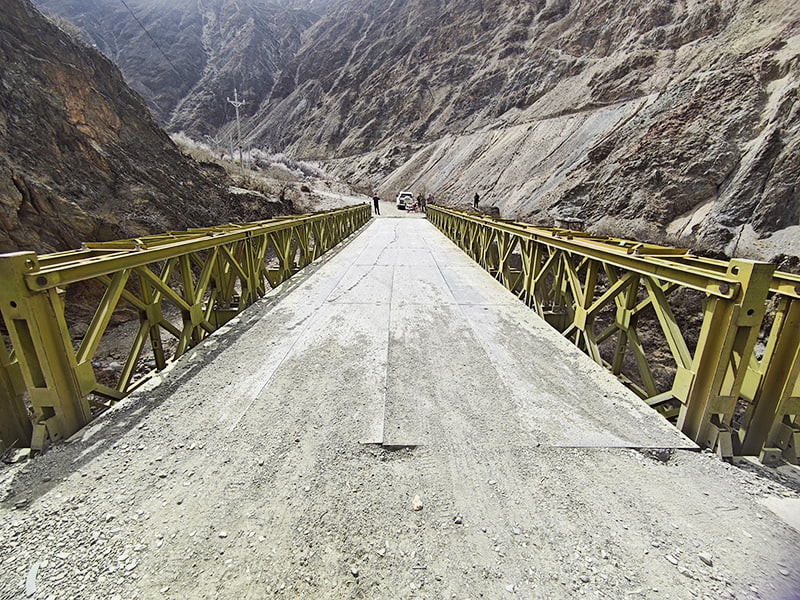 CB 100 Bailey Bridge جسر بيلي مزدوج الصف وطبقة واحدة مطلي ومقاوم للتآكل