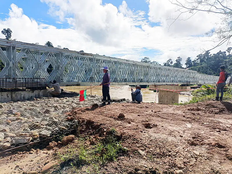 CB 200 Bailey Bridge جسر بيلي المجلفن ذو الصف المزدوج والطبقة الواحدة